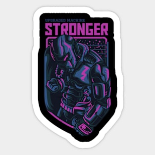 upgraded machine stronger Sticker